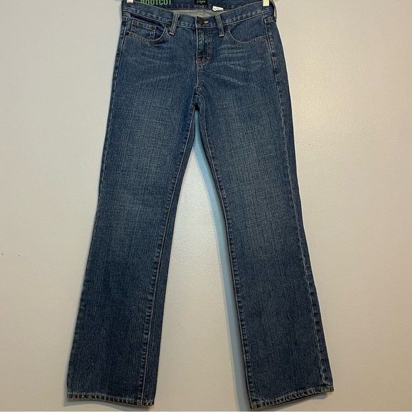 Y2K 90s J.Crew Womens 100% Cotton Low Rise Bootcut Denim Med Wash Sz 29 Boho - Picture 1 of 7